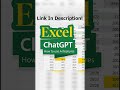 How to Use ChatGPT in Excel (2026) | Automate Analysis, Formulas & Reporting