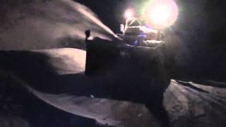 Schneefräse/Snowblower SIL 157 in Aktion bei Nacht  1,50m Sc