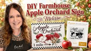 DIY Farmhouse Apple Orchard Sign– Stencil & Transfer Craft Tutorial