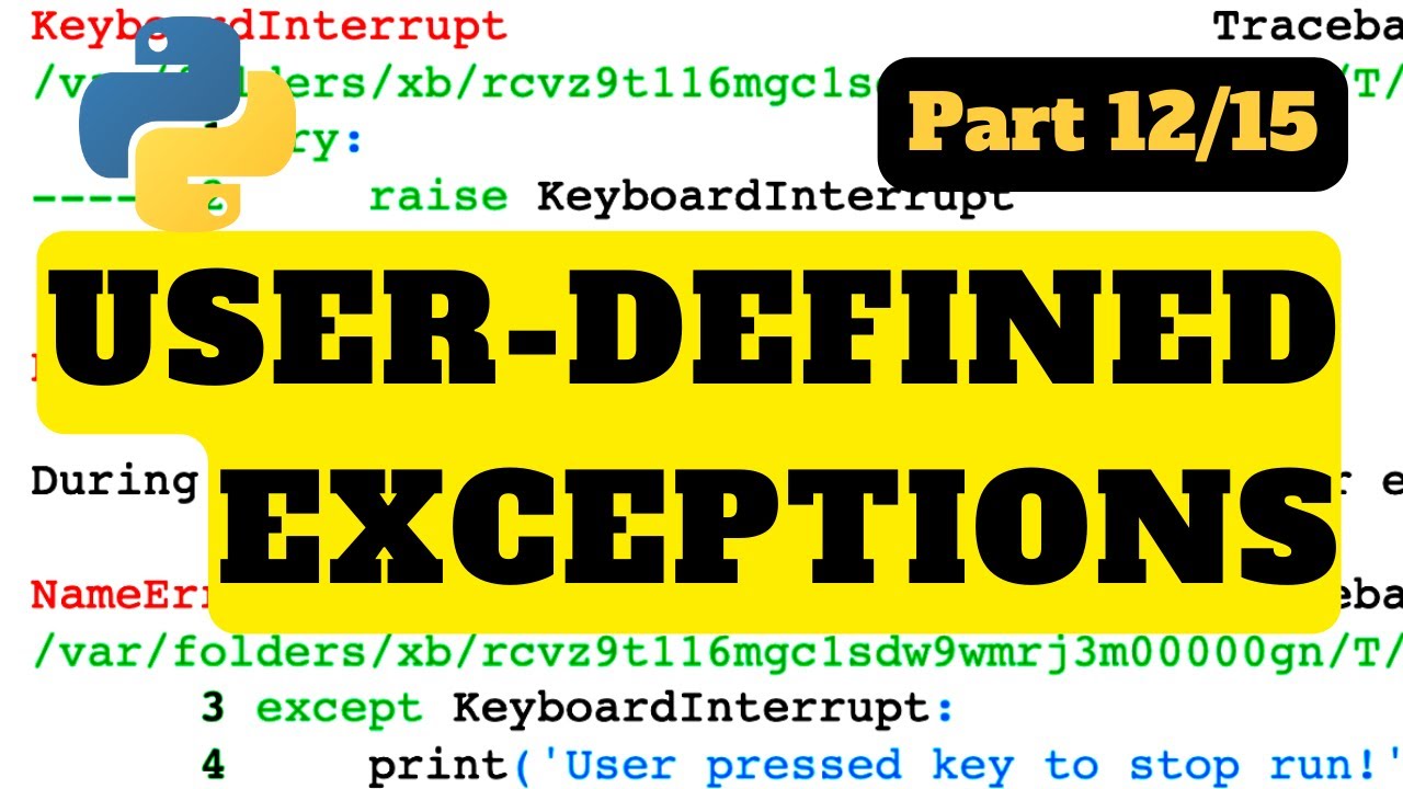 Python user exceptions