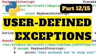 User defined exceptions | Python Tutorial