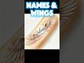 Tattoos of Names & Wings. #tattooideas #tattooland #tattoo #tattoos #NameTattoos