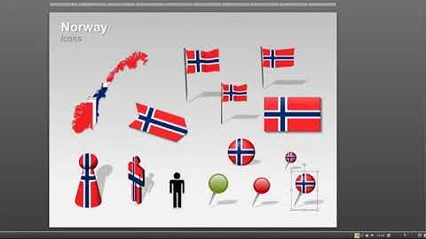 Map of Norway: How to Add pin Flag Icon to a Map in PowerPoint