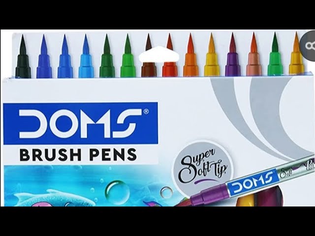 DOMS BRUSH PENS - 14 SHADES, UNBOXING + REVIEW