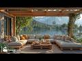 Gentle Jazz At Peaceful Lakeside Ambience Positive Jazz In Tranquil Balcony For Relax Good Moo