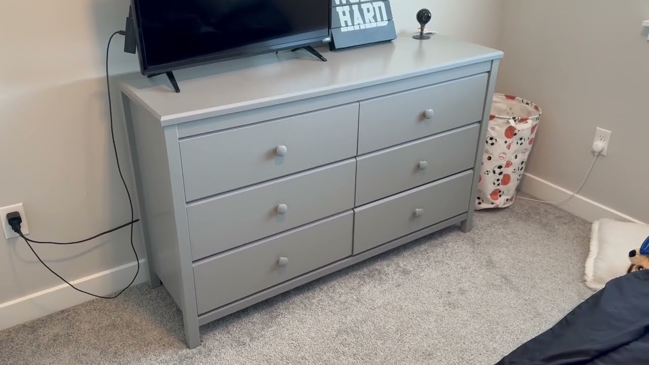 storkcraft kenton 6 drawer dresser grey Benton 6 Drawer Dresser main image 0