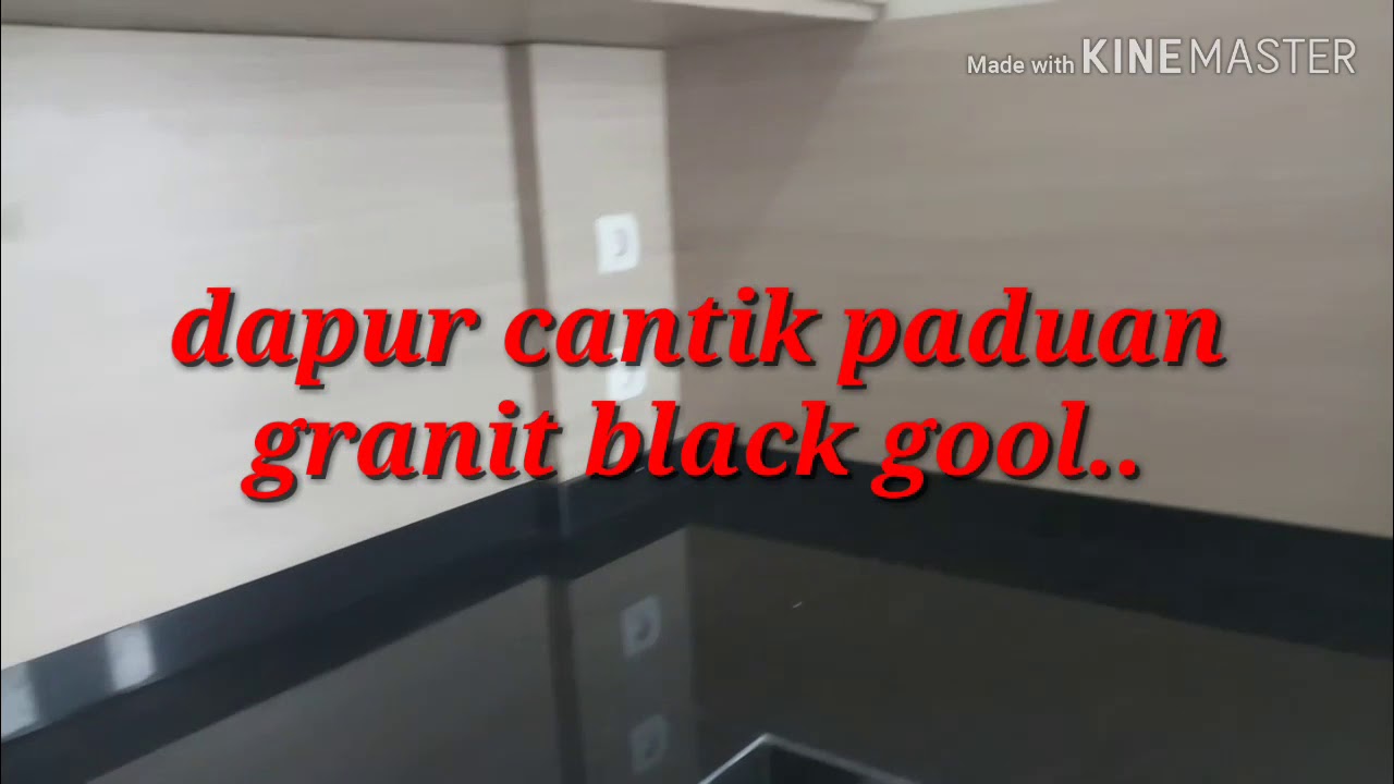  Dapur  minimalis paduan granit  black gool biar lebih mewah  