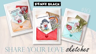 Let’s stamp some snail mail! | Stash-Busting Sketches | Share Your Love #10