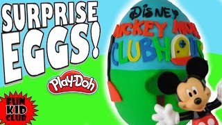 Mickey Mouse Clubhouse Huge Play-Doh Surprise Egg Mickey Mouse And Friends Disney Blind Bags