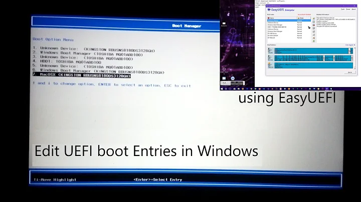 How to edit UEFI boot menu entries in Windows using EasyUEFI software