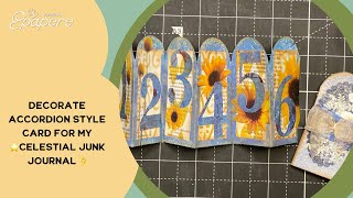 Decorate Accordion Style Cards | ⭐️Celestial Junk Journal🌛