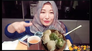 Dimsum har gow,beef balls Chinese dumpling mukbang||eating show screenshot 5