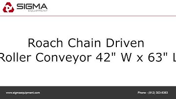 Roach Chain Driven Roller Conveyor 42" W x 63" L