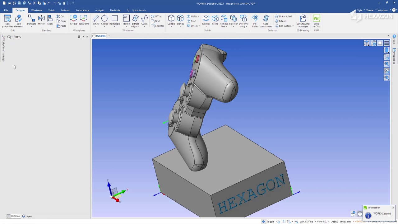 WORKNC | Designer Workzone Creation | WORKNC 2020.1