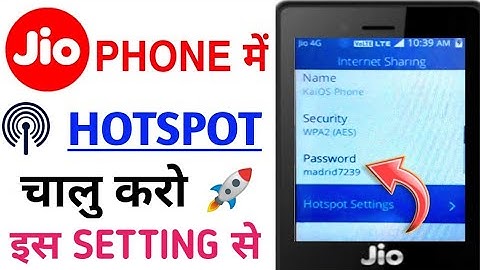 Jio Phone Me New Update Today Jio Phone Hotspot Kaise Chalu Kare Jio Phone Me Hotspot Settings