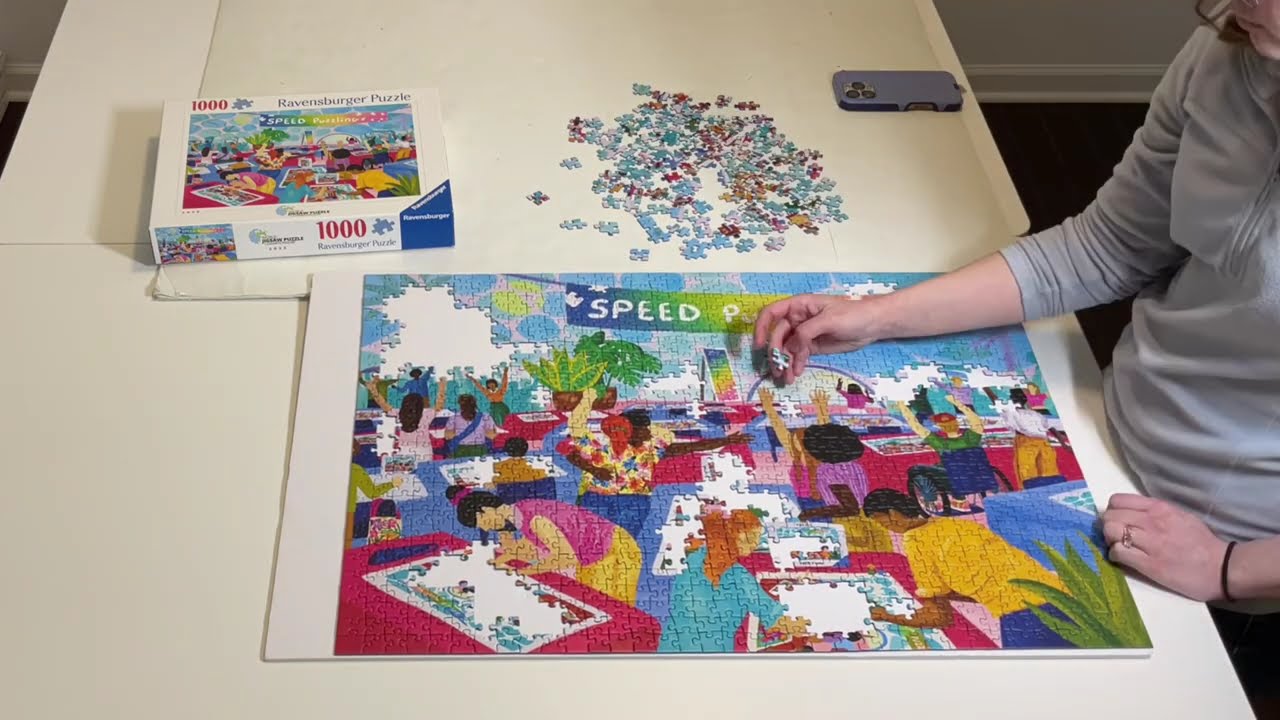 Speed Puzzling 1000 Piece Ravensburger Puzzle - YouTube