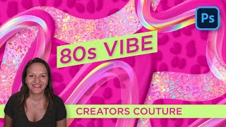Funky Barbie & 80s Inspired Digital Art Background: Pink, Iridescent & Leopard - Photoshop Tutorial