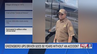 Greensboro UPS driver honored for 50 years of safe driving