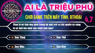 Game Ai Là Triệu Phú 2022 (Câu hỏi 7: 6.000.000đ) Chơi Ai Là Triệu Phú Bằng Bàn Phím #4.7 screenshot 2