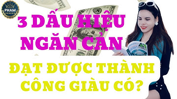 3 dấu hiệu ngăn cản bạn đạt được thành công và giàu có | Nguyễn Hoài My
