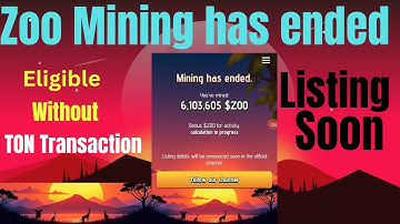ZOO Airdrop Listing Date | Zoo Airdrop Mining Phase Ended | Zoo Token Price Prediction | New update