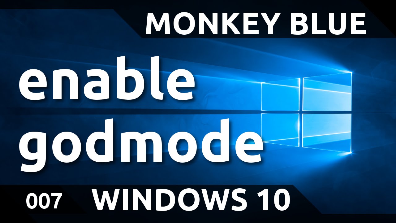 Windows 10: how to enable godmode - YouTube