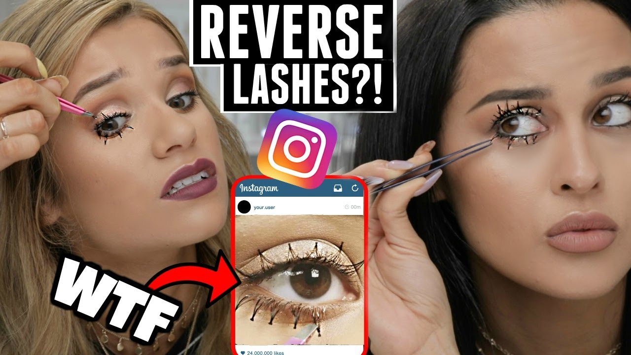 We Tried Instagram REVERSE LASHES Viral Beauty Trend Ft Christen