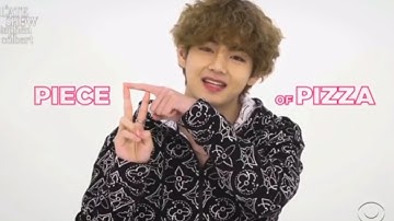 BTS X The Late show with Stephen colbert  hand gesture
