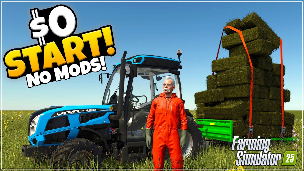 FRESH FARM STARTING WITH $0 & NO MODS In Farming Simulator 25!