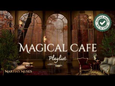 Magical Cafe Ambience and Music (Playlist) | fantasy music, rain, cozy sounds | no-AI #ambientmusic