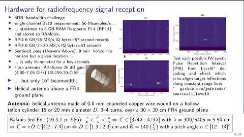 GRCon 2021: Passive Bistatic RADAR using spaceborne Sentinel1, RPi4 &B210 SDR