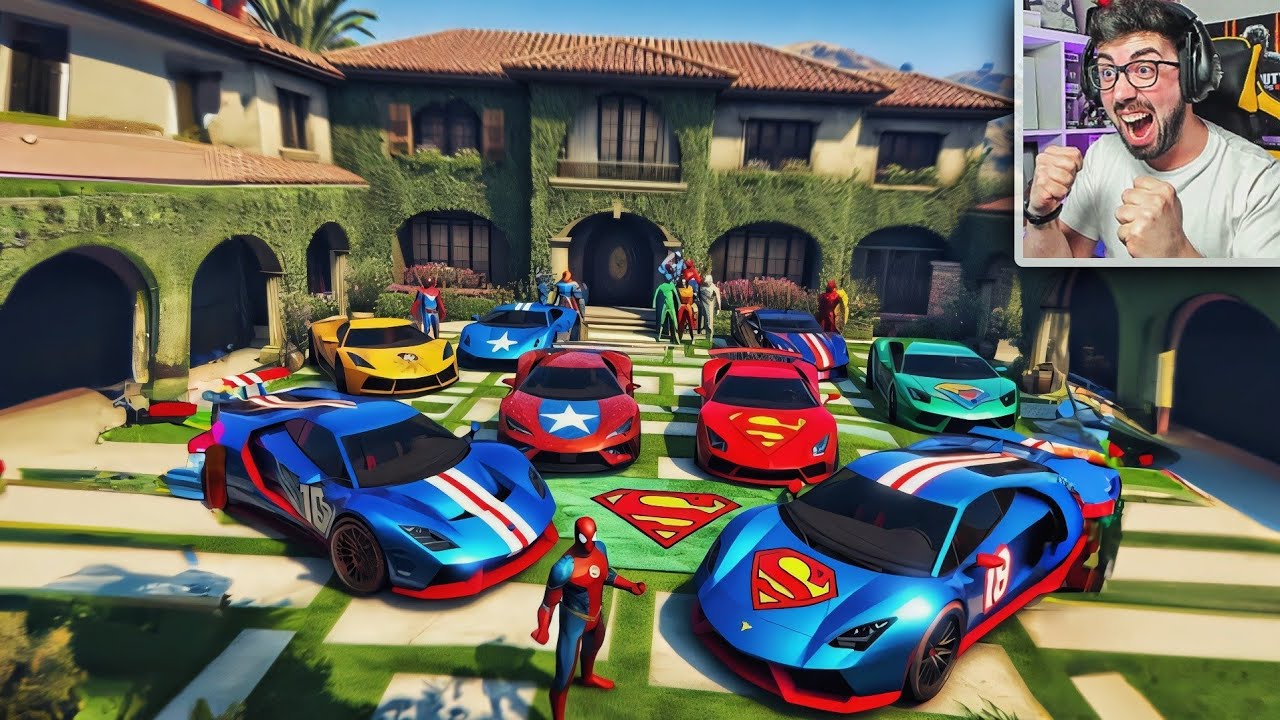 ROBANDO COCHES DE SUPERHEROES en GTA 5 🚗 (Mods)