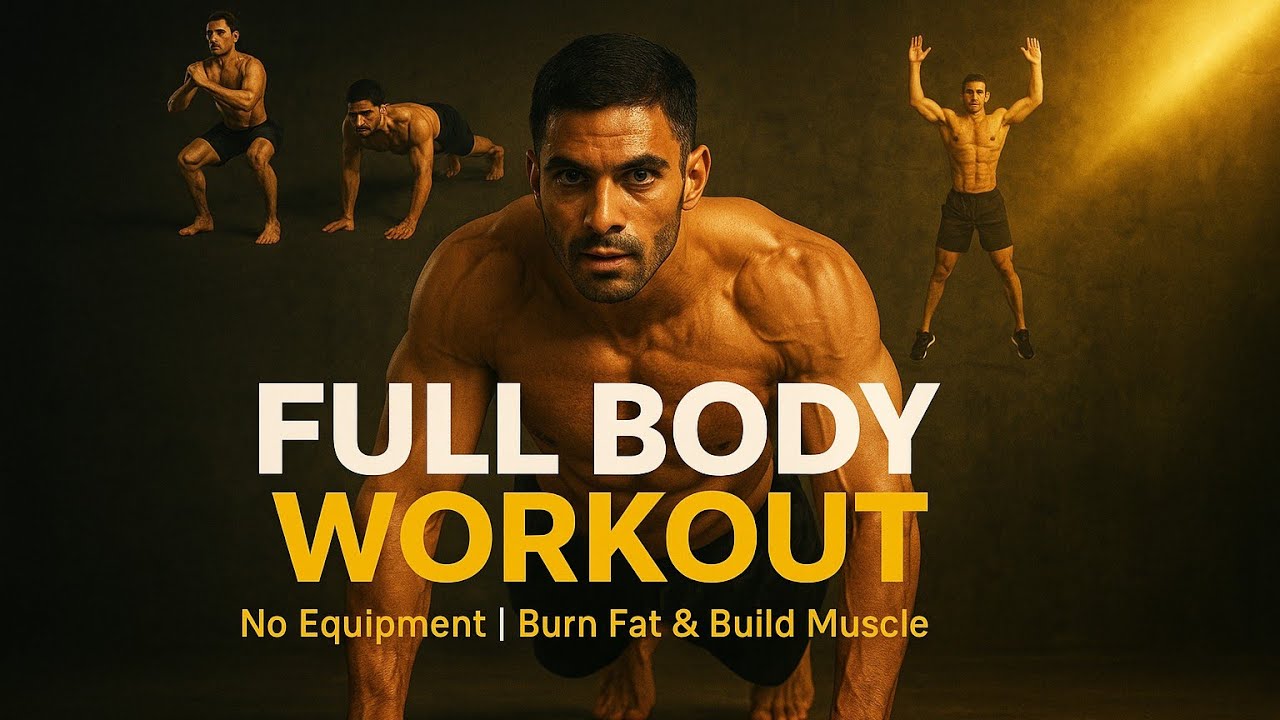 Full Body Workout at Home – Build Muscle & Burn Fat | No Equipment ...