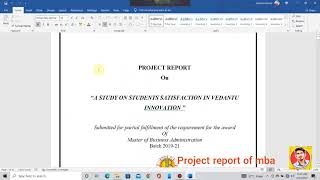 My project report of MBA / how to make a project report / internship report of MBA BBA final year screenshot 4