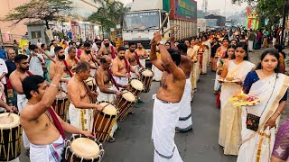 Divine Kerala Procession Thalappoli 🙏| Chenda Melam Drums &amp; Women with Nilavilakku | 2025