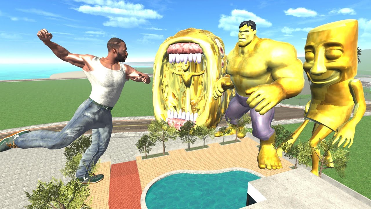 Franklin Found Golden Hulk, Train Eater & Tung Tung Sahur Baby In Indian Bike Driving 3d