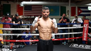 Famous Ortiz vs.Berto 2 video- Victor Ortiz's Complete Media Workout- Blasts pads & shows ripped physique Profile