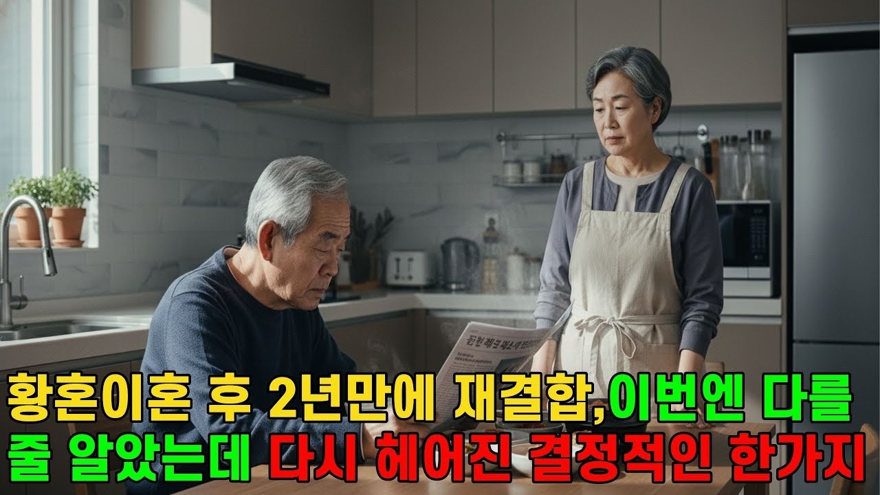 40년 결혼생활을 끝내고 황혼이혼을 했지만 다시 2년만에 재결합하게 된 사연, 그런데 결정적인 한가지 때문에 다시 황혼 이혼을 선택하는데     황혼이혼   노후사연