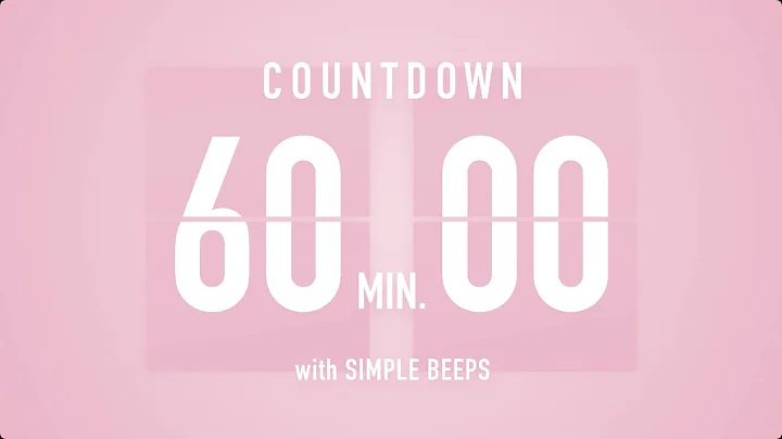 60 Minute Countdown Timer 🌸 Flip Clock with Simple Beeps 🔔