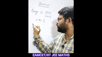EAMCET MATHS SHORTS #functions #range #iitjee #shortcuts