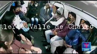 VIDEO: Violento asalto en combi de Chalco | Noticias con Yuriria Sierra