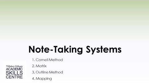 Note-taking Training - Outline Method