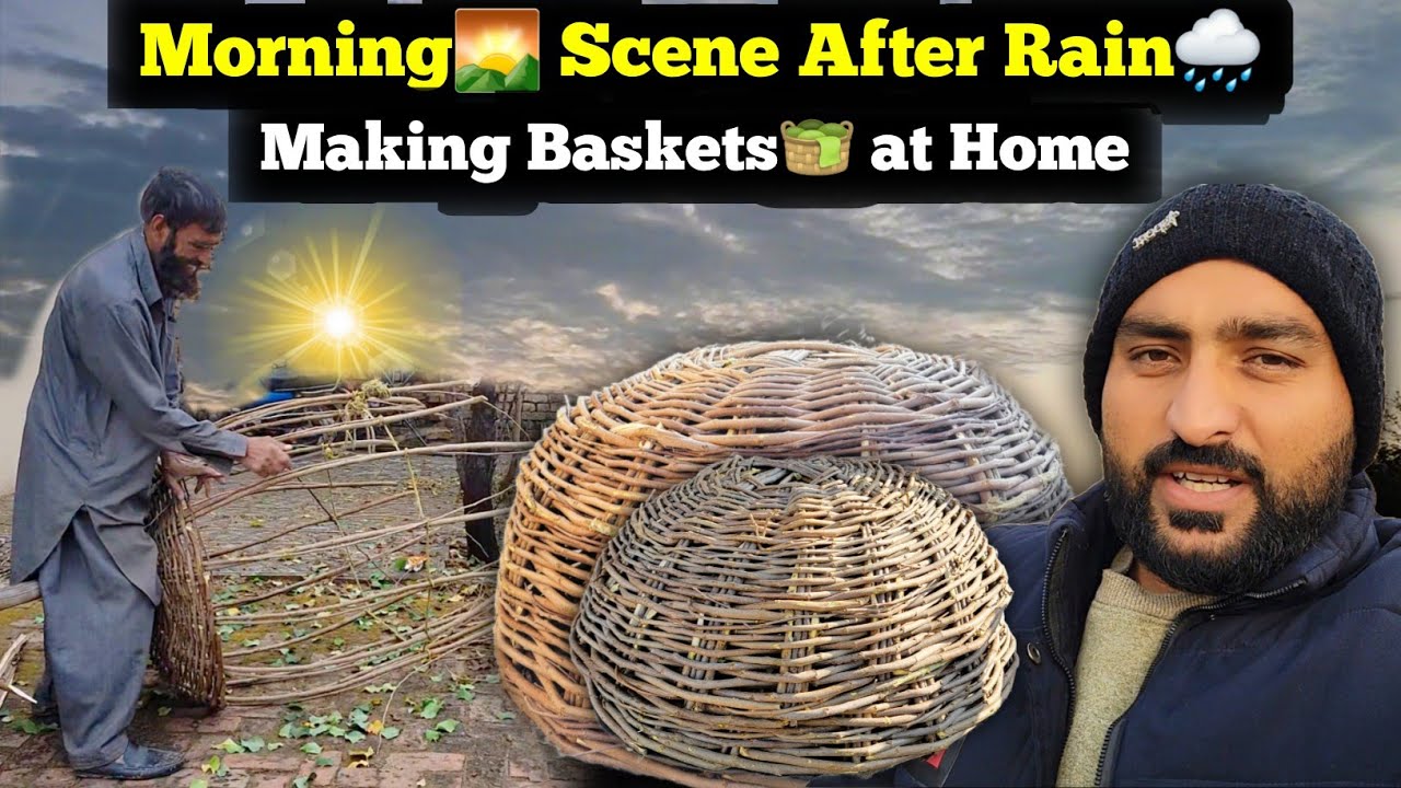 How To Make Baskets🧺 By Hand at Home🏡 || Morning🌄 Scene After Rain🌧 ||