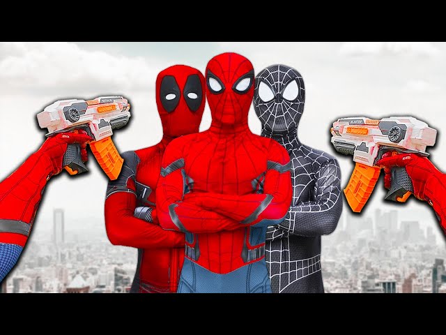 Spiderman nerf war storys (full episode) class=