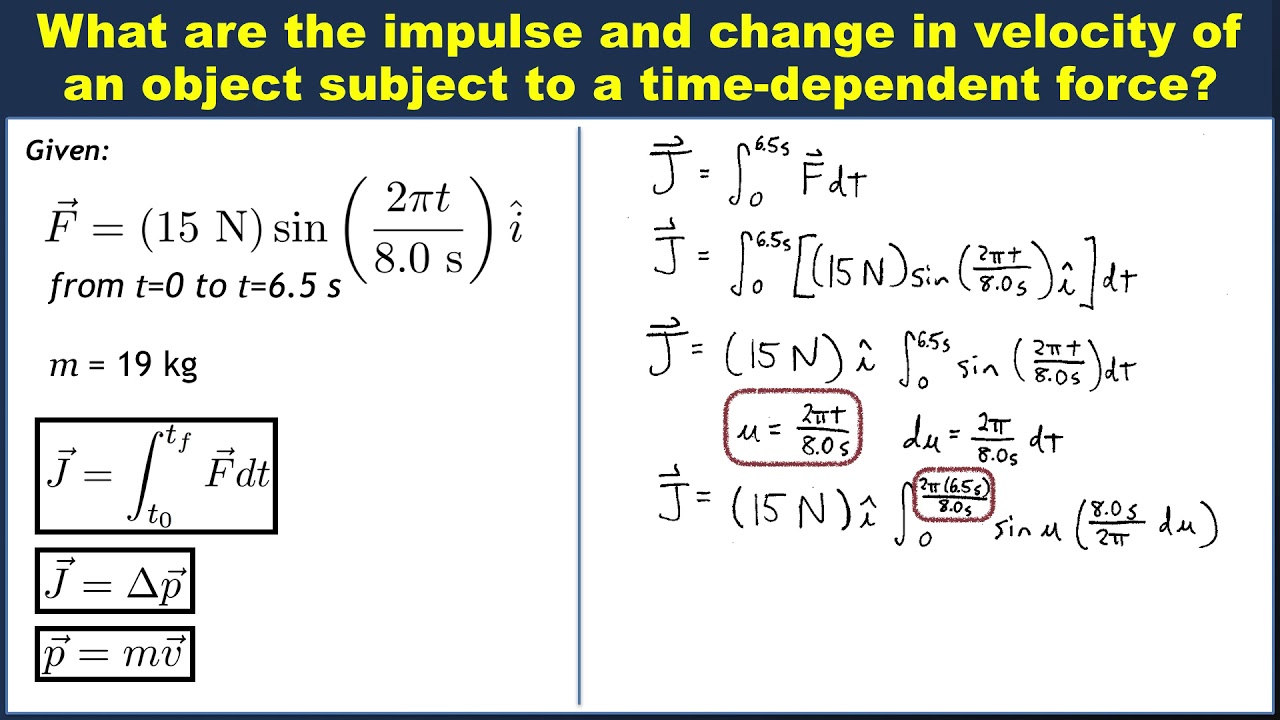 Calculating impulse and change in velocity