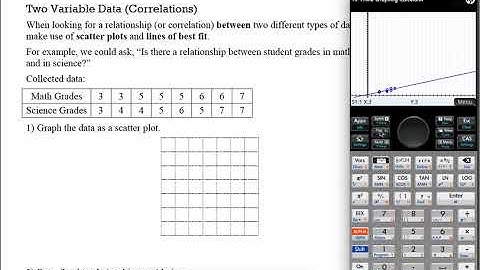 Correlation and Regression Line on HP Prime