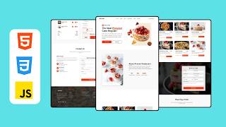 Responsive Cake Shop Website Design Using HTML , CSS & JavaScript With Free Source Code