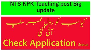 How to Check Application Status NTS KPK Teaching post| BIG Update NTS teaching posts screenshot 2