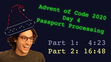 Advent of Code 2020 Day 4: Passport Processing (4:23/16:48, 170/244)
