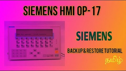 #automation #plc #cnc #fanuc #siemens Siemens Simatic OP17 Backup and Restore Complete Tutorials